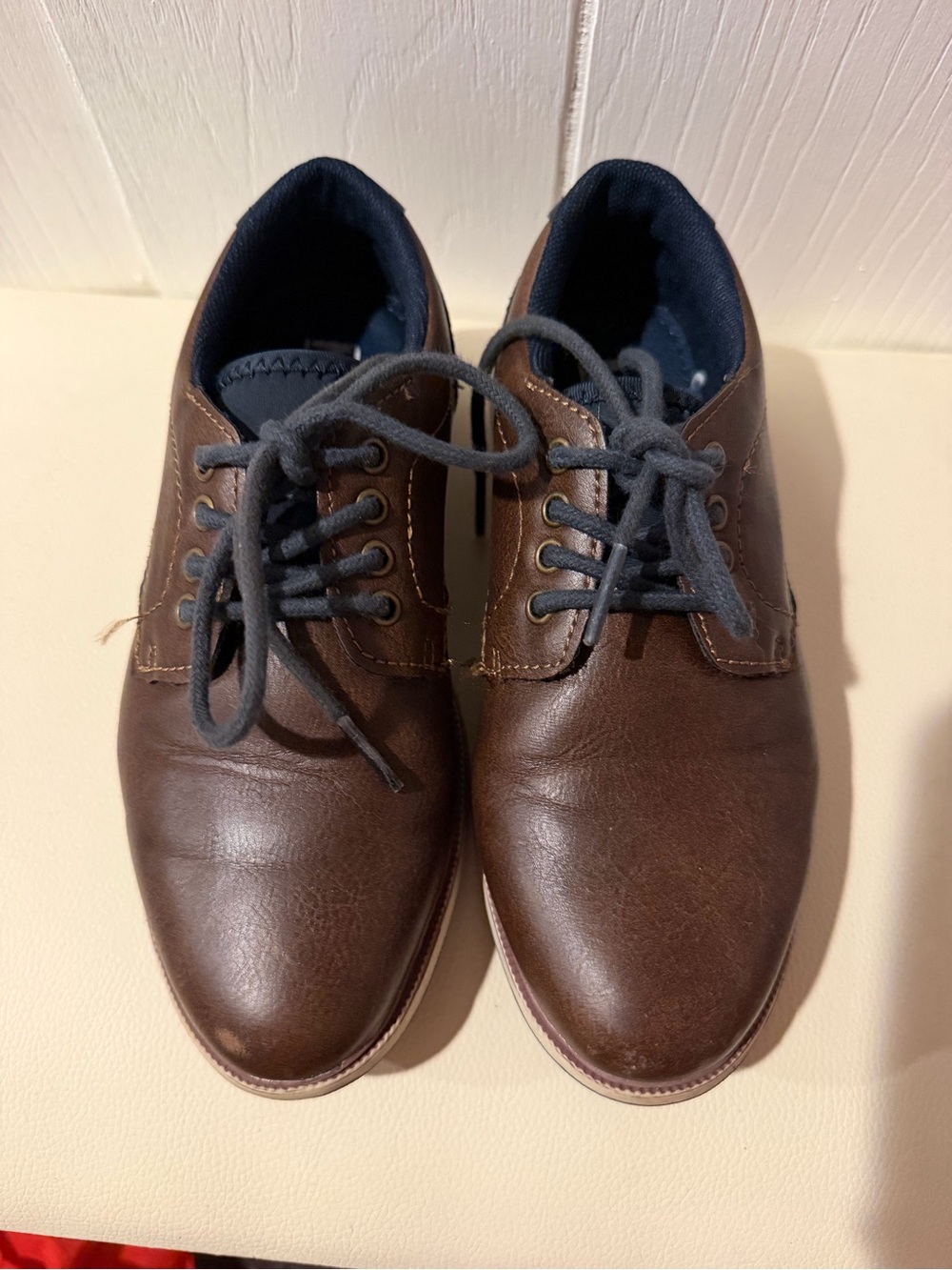 Mix No. 6 Brown Dress Shoes with Navy Lining and Laces